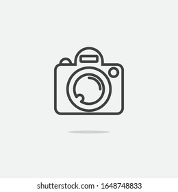 Icon set camera and dslr. Editable and scalable photographer icons.