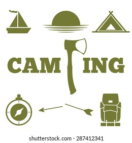 icon set camping 