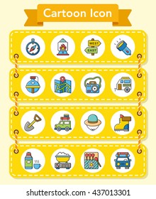 icon set camping vector