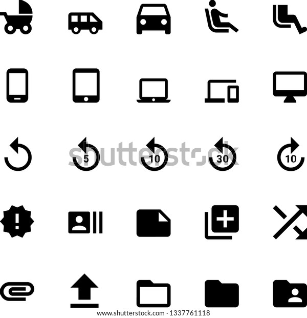 icon set car phone\
computer rotate document