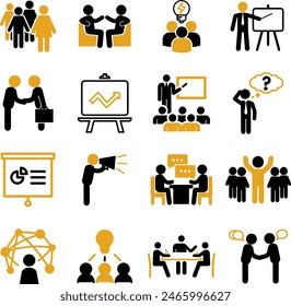 Icon set, career, resume, business, job recruitment, business case, negotiation, candidate, human resources, icons, presentation graphics, presentation icons, presentation, business person