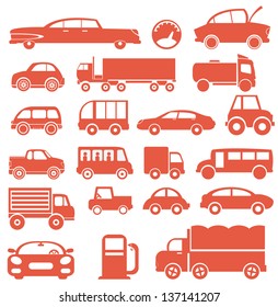 Icon set. Cars. For you design