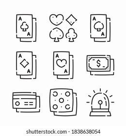Icon Set Casino for different seasons Line