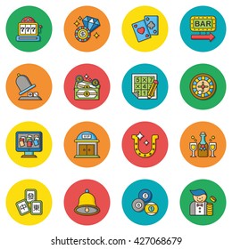 icon set casino vector