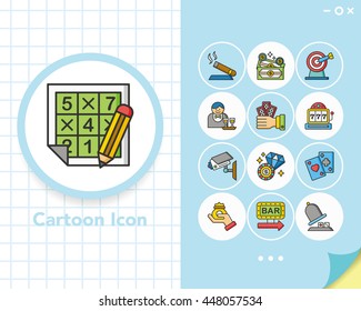icon set casino vector