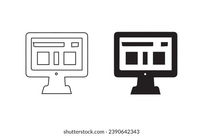 Icon set for catalogs. Isolated on a white background, a basic collection of vector icons for site design