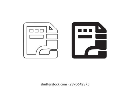 Icon set for catalogs. Isolated on a white background, a basic collection of vector icons for site design