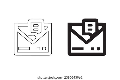 Conjunto de iconos para catálogos. Aislado en un fondo blanco, una colección básica de iconos vectoriales para el diseño del sitio