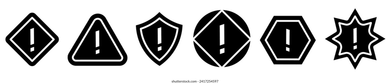 icon set for caution sign. Collection of caution sign icon vector.