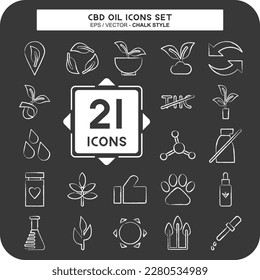 Icon Set CBD Oil. related to Education symbol. simple design editable. simple illustration