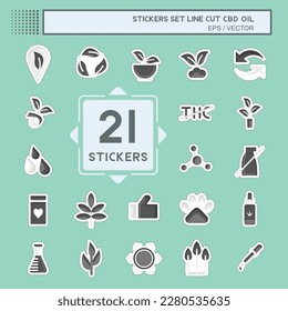 Icon Set CBD Oil. related to Education symbol. simple design editable. simple illustration