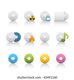 Icon Set - Cd Applications. Vector Icon set