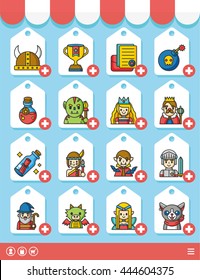 icon set character vector