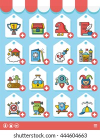 icon set character vector