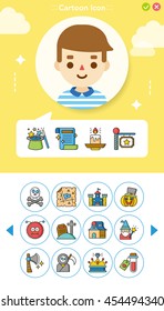 icon set character vector