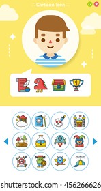 icon set character vector