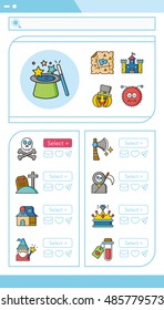 icon set character vector
