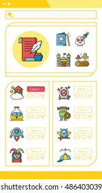 icon set character vector