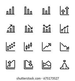 Icon set of chart