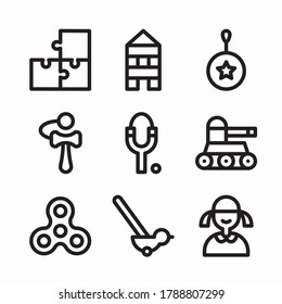 Juego de iconos Niños para diferentes temporadas Línea