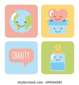 icon set children donate