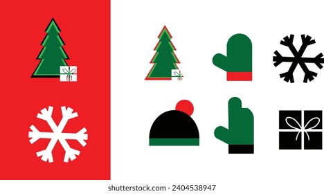 Icono conjunto edición de Navidad. Icono modificable. Ilustración del vector
