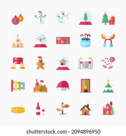 Icon set Christmas flat color style. You can make any purpose for website mobile app presentation and any other projects. Enjoy this icon for your project.