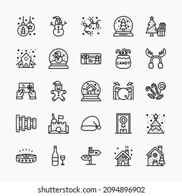 Icon set Christmas outline style. You can make any purpose for website mobile app presentation and any other projects. Enjoy this icon for your project.