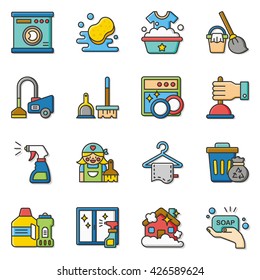 icon set clean vector