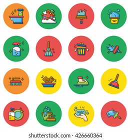 icon set clean vector