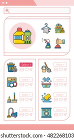 icon set clean vector