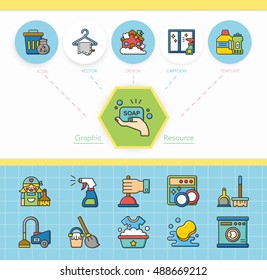 icon set clean vector