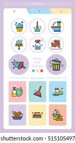 icon set clean vector