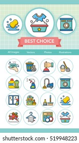 icon set clean vector