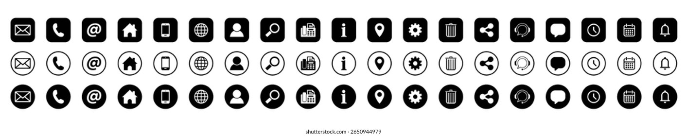 conjunto de ícones com relógio, calendário, pin de localização e campainha de notificação. Perfeito para aplicativos, lembretes, navegação, agendamento, alertas e design de interface do usuário.
