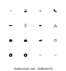 icon set Clothes with clock, male, businessman and suitcase
