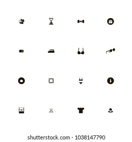 icon set Clothes with hat, bag, cook and hands