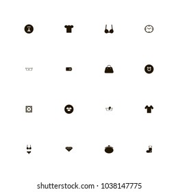 icon set Clothes with hat, clock, sock and rings