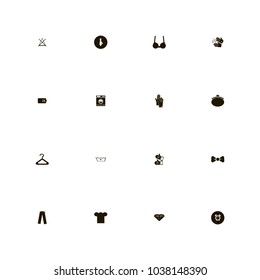 icon set Clothes with hat, winter, gloves and trousers