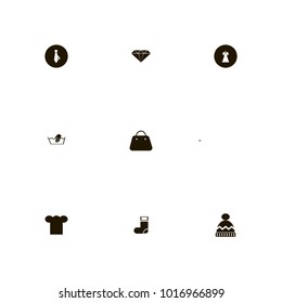 icon set Clothes with male, rings, businessman and tie