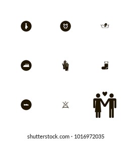 icon set Clothes with male, tie, woman and sock