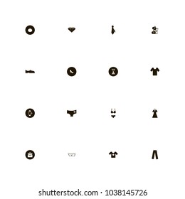 icon set Clothes with male, tie, hanger and trousers
