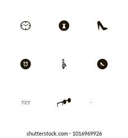 icon set Clothes with man, female, shoes and dress