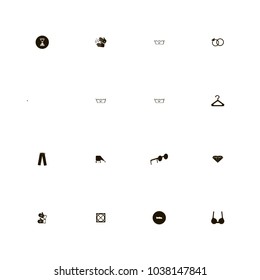icon set Clothes with mittens, trousers, washing 90 temperature and hourglass