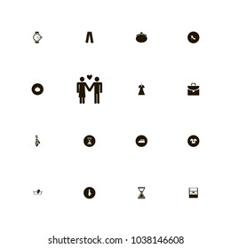 icon set Clothes with pants, shoes, short  and star