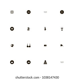 icon set Clothes with washing 90 temperature, winter, porte-monnaie and santa claus