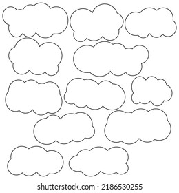 Icon set cloud weather. Web design elements. Vector illustration. stock image. 