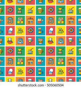 icon set coffee vector
