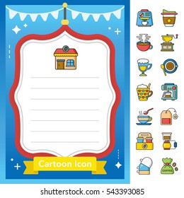 icon set coffee vector