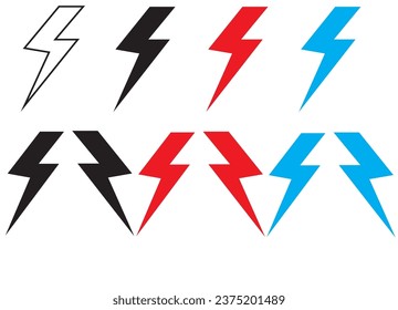 conjunto de iconos, colección de iconos de la electricidad 